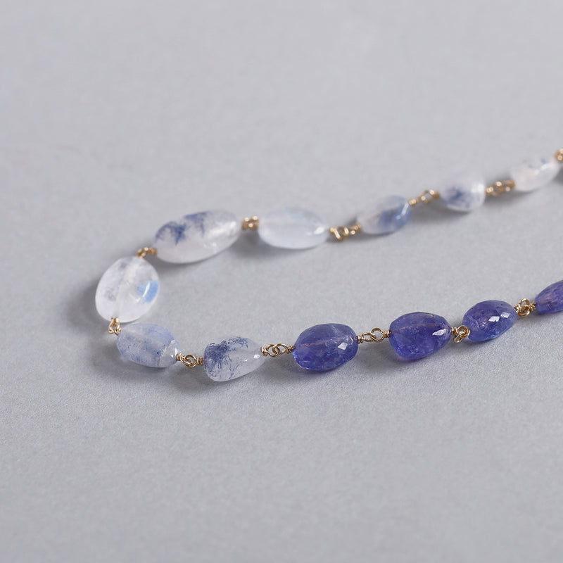 luxe Essence ブレスレット デュモルチェライトインクォーツ&タンザナイト white