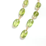 luxe Essence ロングピアス ペリドット 4stones
