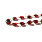 luxe Essence ブレスレット ガーネット ツイスト&オーバル