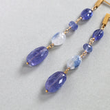 luxe Essence ピアス デュモルチェライトインクォーツ&タンザナイト 4stones blue