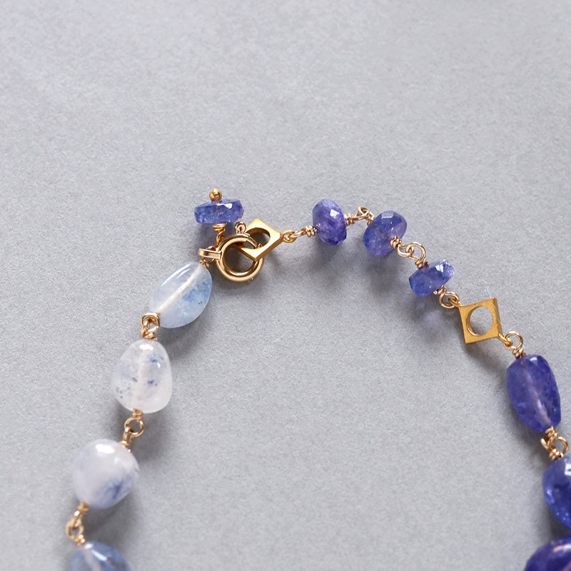 luxe Essence ブレスレット デュモルチェライトインクォーツ&タンザナイト white