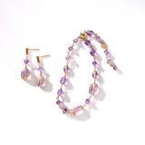 luxe Essence ショートピアス アメトリン＆アメシスト