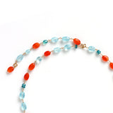 luxe Essence ネックレス アクアマリン＆カーネリアン