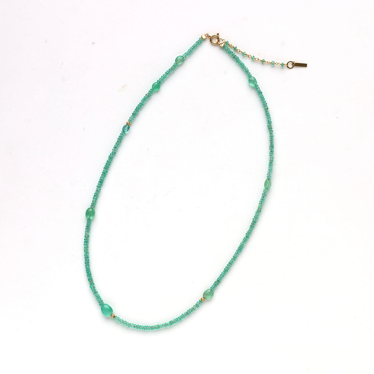 luxe ショートネックレス エメラルド | エシカルジュエリー HASUNA(ハスナ)