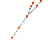 luxe Essence ネックレス アクアマリン＆カーネリアン