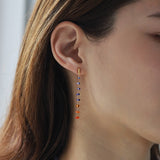 luxe Essence ロングピアス タンザナイト＆カーネリアン