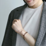 luxe Essence ブレスレット ガーネット ツイスト&オーバル