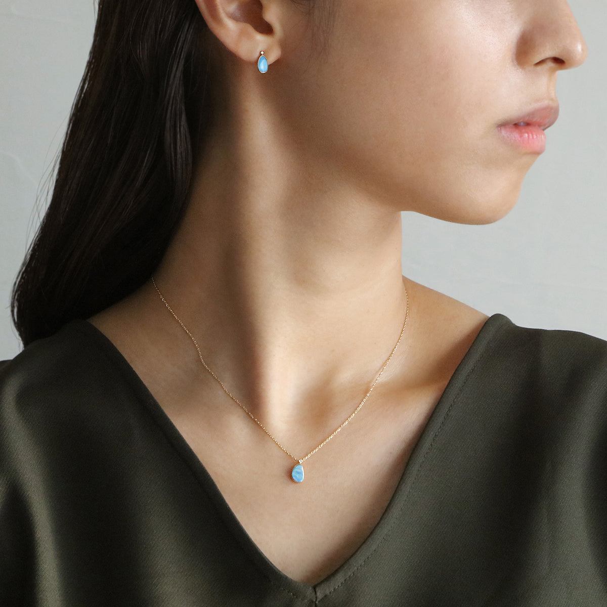 K１８ダブレットオパールペンダント K18 ダブレットオパール ペンダント イエローゴールド BR031CI28