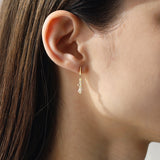 luxe Essence ショートピアス イエローサファイア＆ホワイトサファイア