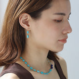 luxe Essence ショートピアス ターコイズ スクエア