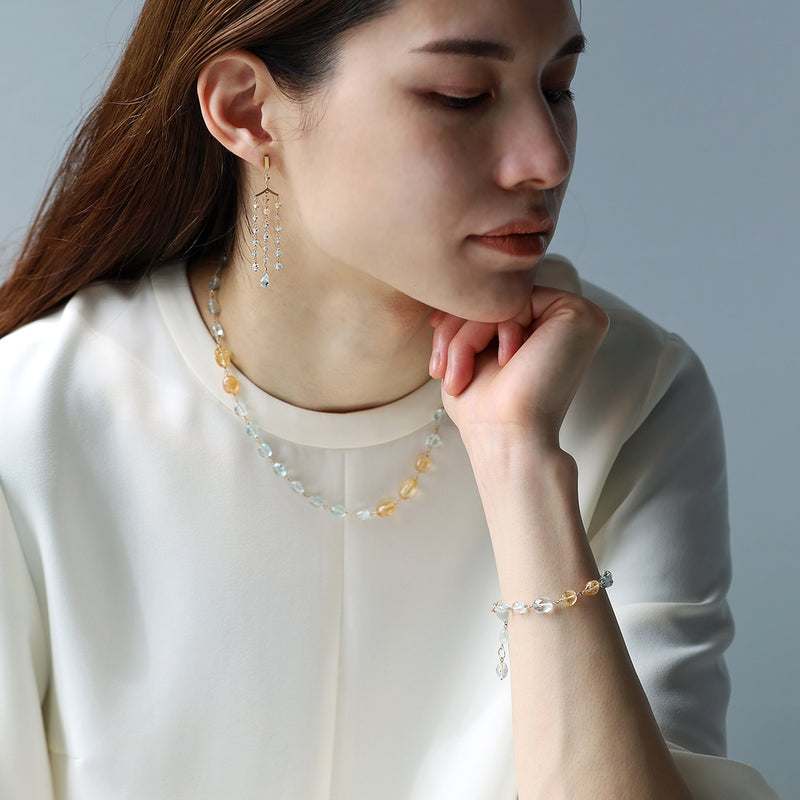 luxe Essence ネックレス アクアマリン＆インペリアルトパーズ
