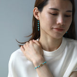 luxe Essence ロングピアス ターコイズ ナゲット