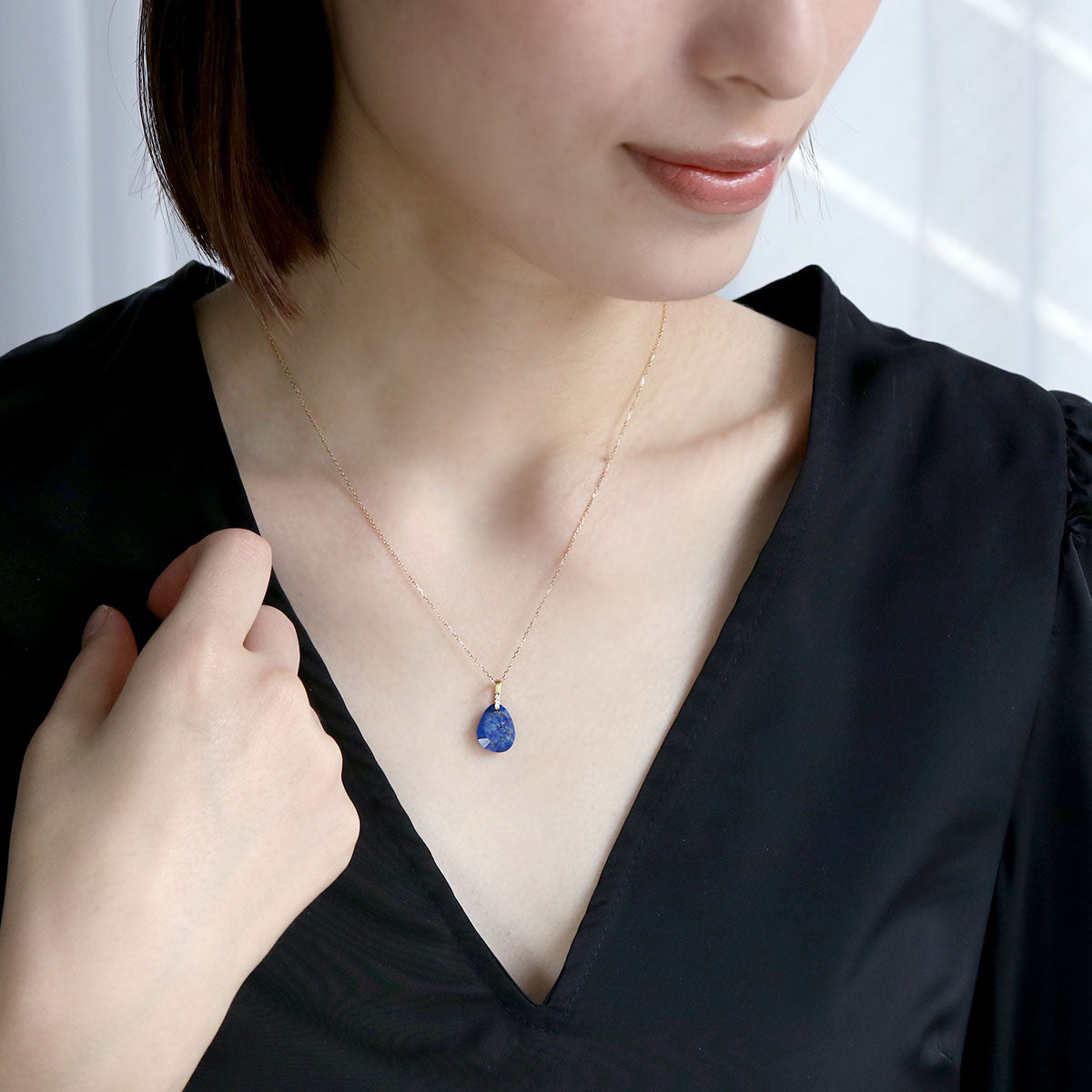 ドナテラペリーニ ラピスラズリを使用した青系ネックレスとイヤリングのセット Uranus ラピスラズリ ネックレス – VERMILLION