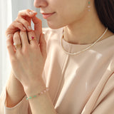 luxe Essence ブレスレット モルガナイト＆エメラルド