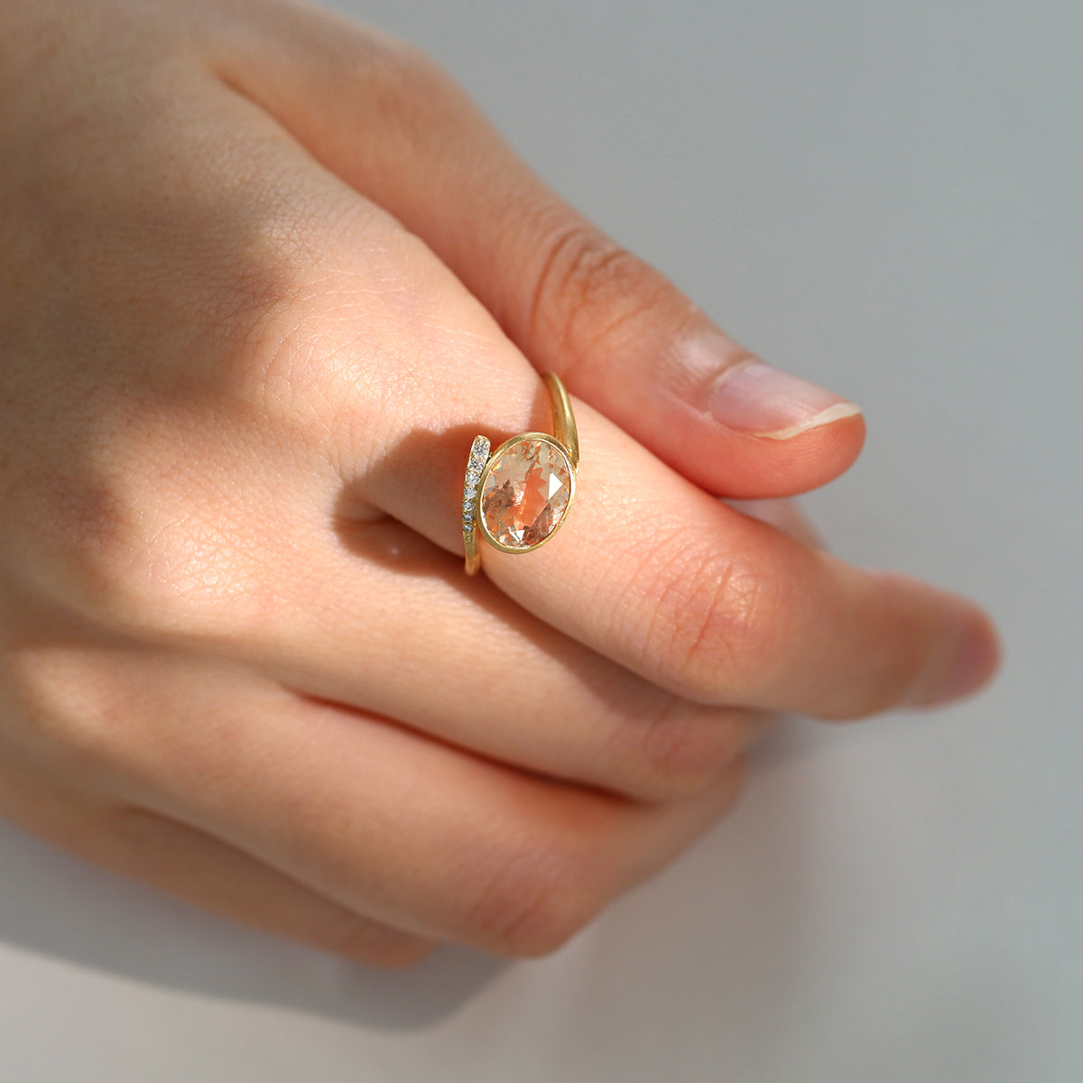 Hug リング オレゴンサンストーン | エシカルジュエリーHASUNA(ハスナ)