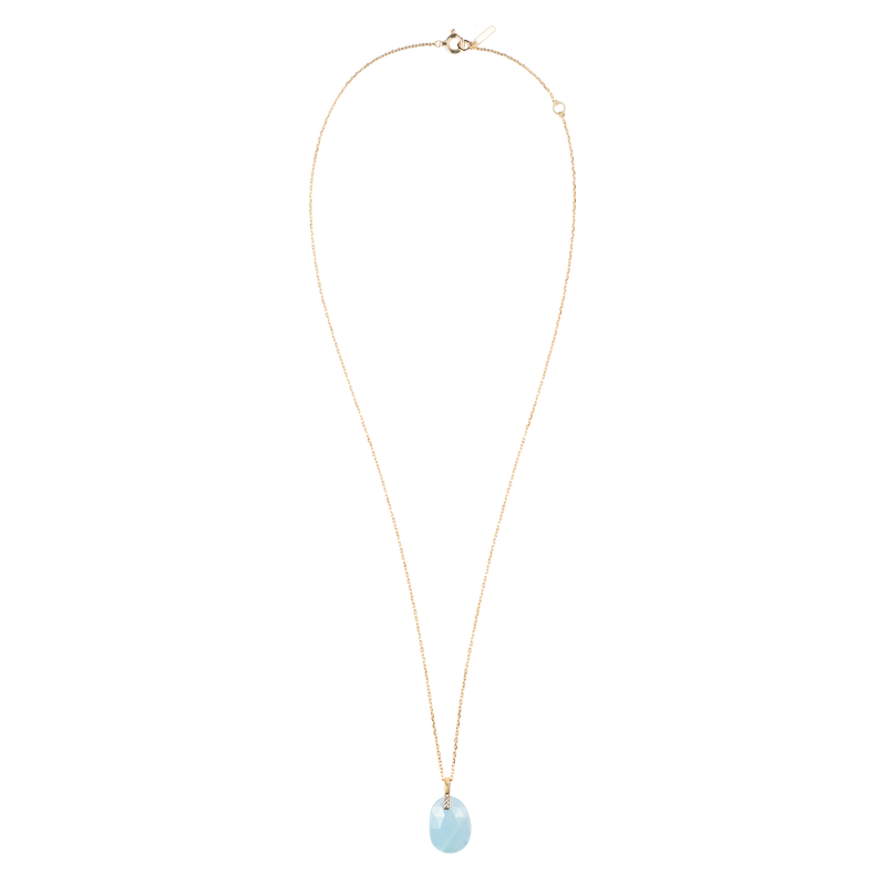 【ラスト1点】Swing ネックレス ミルキーアクアマリン  S【Special price】