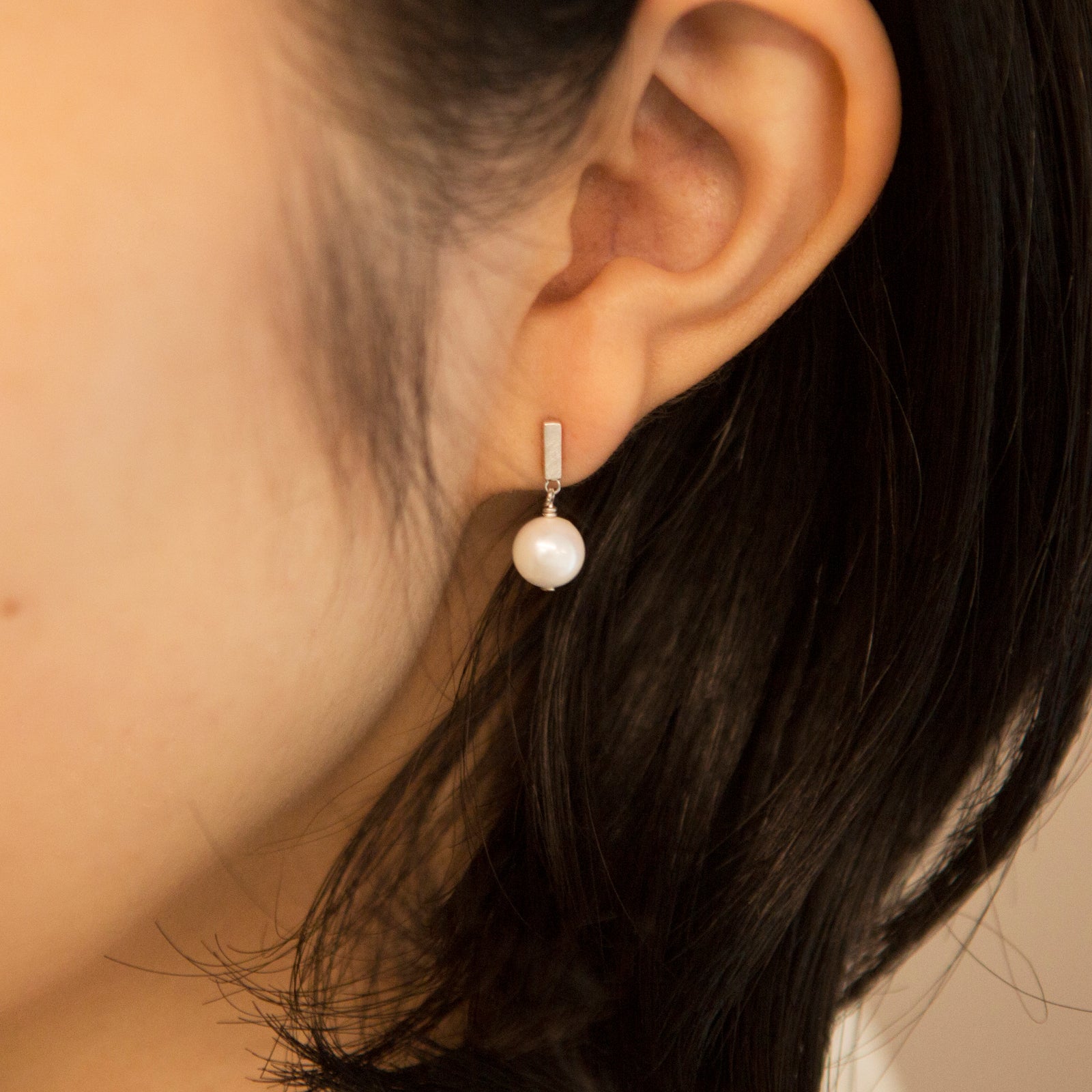 luxe blanc ピアス あこやパール シルバー | エシカルジュエリー