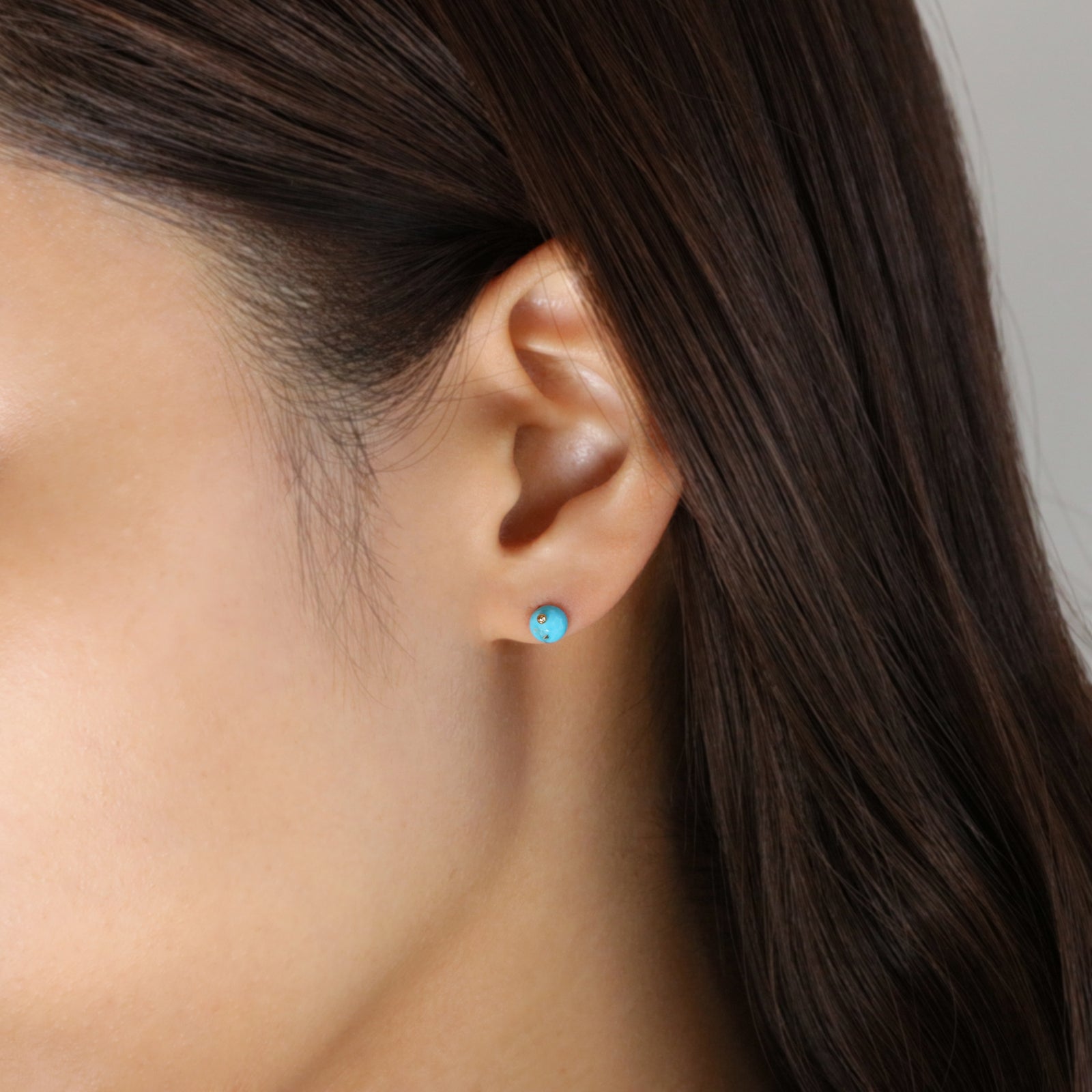 Dotsピアス ターコイズ ｜エシカルジュエリー HASUNA