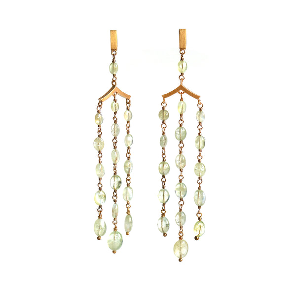 ジルコンのシャンデリアピアス シャンデリアピアス クリソベリルキャッツアイ | エシカル
