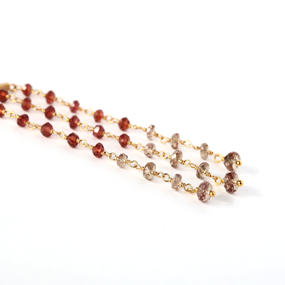 シャンデリアピアス ガーネット | エシカルジュエリー HASUNA(ハスナ)